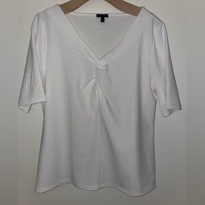 Talbot white twist knot blouse